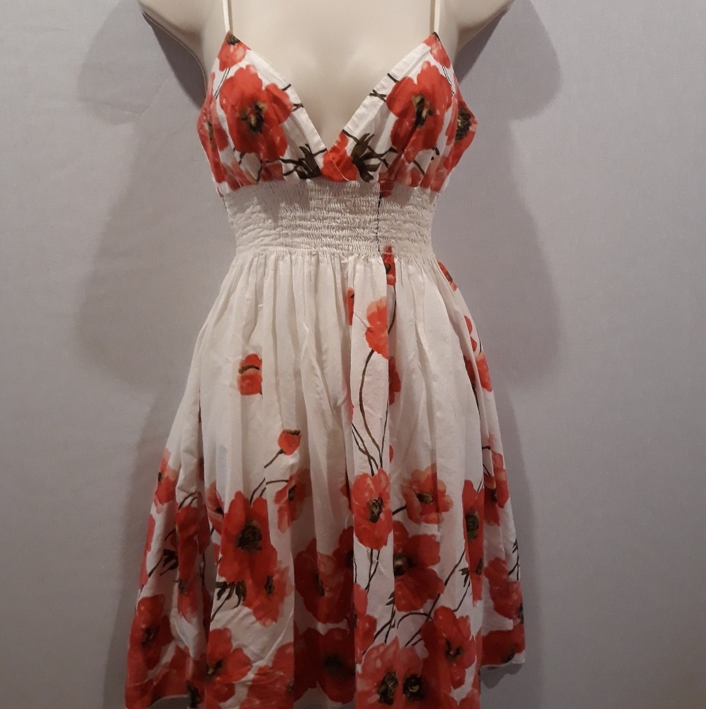 Twenty One Red Flowers Spaghetti Strap Sundress